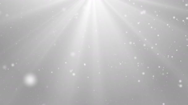 Parçacıklar iş beyaz parlak glitter bokeh toz soyut arka plan döngüsü — Stok video