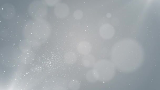 Partiklar Vit Händelse Verksamhet Ren Ljus Glitter Konsert Öppnare Avsluta — Stockvideo