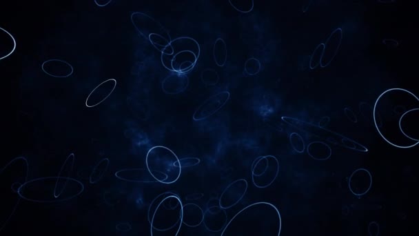 Particles Blue Event Game Trailer Titles Cinematic Concert Openers End — Stock Video