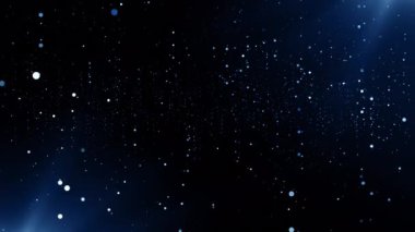 Parçacıklar mavi oyun fragmanı başlıkları sinematik konser açılışları kredi arkaplan döngüsünü sonlandırır