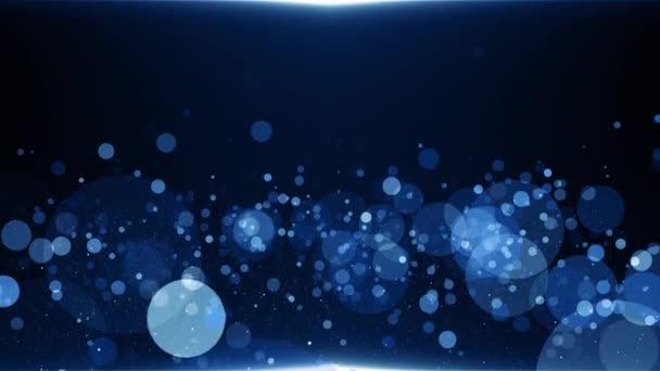 Parçacıklar Mavi Oyun Fragmanı Başlıkları Sinematik Konser Açılışları Kredi Arkaplan — Stok video