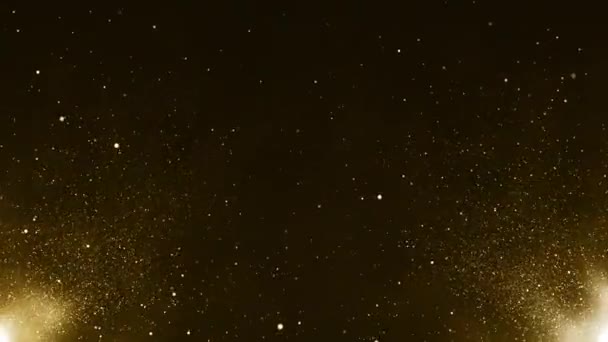 Particles Gold Event Verleiht Trailer Titel Kinoeröffner Beenden Kredit Hintergrundschleife — Stockvideo