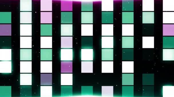 Vj光イベント粒子三角形のコンサートダンスゲーム魔法の音楽ビデオステージパーティーのオープナータイトルはネオントンネルの背景ループ — ストック動画