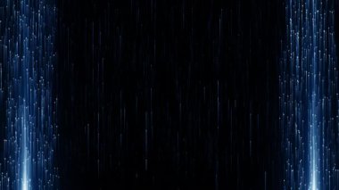 Parçacıklar mavi oyun fragmanı başlıkları sinematik konser açılışları kredi arkaplan döngüsünü sonlandırır
