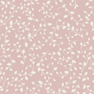 Pembe Arkaplanda Kusursuz Yapraklar Kalıbı