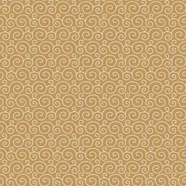 Altın Arkaplanda Kusursuz Girdap Deseni