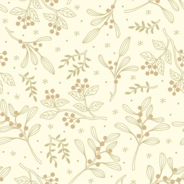 Fildişi Arkaplanda Kusursuz Kış Yılbaşı Yeşilliği