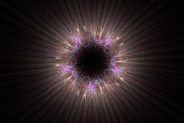 Resimsel bereketli fraktal desen resmi soyut arkaplan