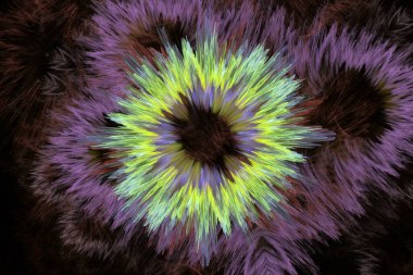 Renkli boya lekeleri ve dijital sanat eserleriyle soyut arkaplan