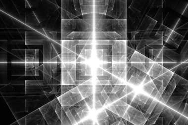 geometrik çizgiler ve şekillerle soyut fraktal arkaplan