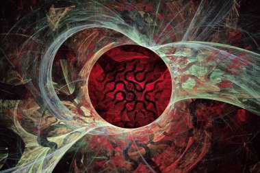 Resimsel bereketli fraktal desen resmi soyut arkaplan