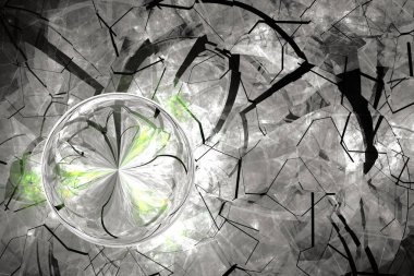 Bir çiçekle soyut fraktal arkaplan