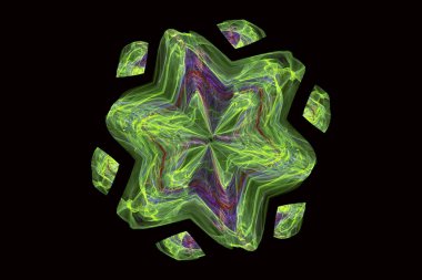 Hayali bereketli fraktal doku oluşturulmuş resim soyut arkaplan