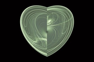 Siyah Renk Üzerine Bir Dijital Fraktal Resmi