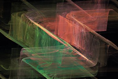 Siyah Renk Üzerine Bir Dijital Fraktal Resmi