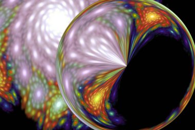 fantezi kaotik renkli fraktal desen. Soyut fraktal şekiller. 3d resimleme arkaplanı veya duvar kağıdı oluşturuluyor.