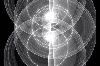 siyah ve beyaz fraktal çizim