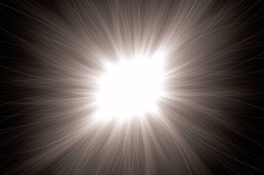 Karanlık arka planda güzel bir ışık. Soyut çizim. 3d oluşturma.