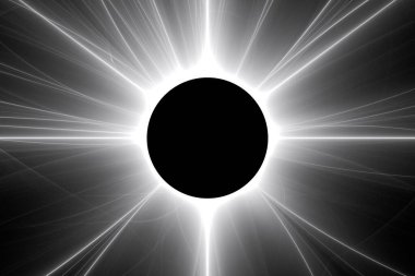 Fütürist bir uzay arkaplanının 3 boyutlu görüntüleyicisi - boş bir boşluk biçimindeki bir kara delik