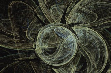 fantezi kaotik renkli fraktal desen. Soyut fraktal şekiller. 3d resimleme arkaplanı veya duvar kağıdı oluşturuluyor.