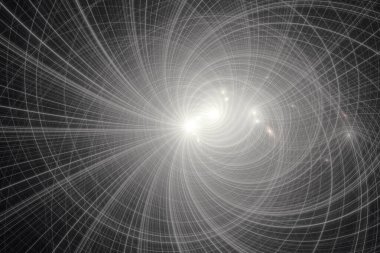 Siyah arkaplanda fraktal desen