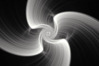 Siyah arkaplanda siyah ve beyaz spiral