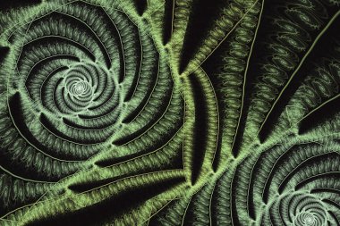 Soyut yeşil arkaplan. Yaratıcı tasarım için fraktal çizim