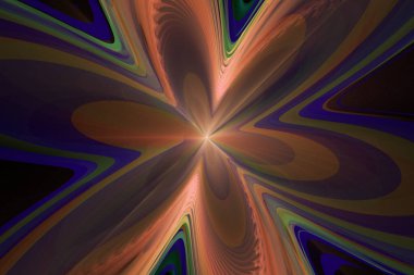 Soyut Dijital fraktal fantezi tasarım yaratıcı