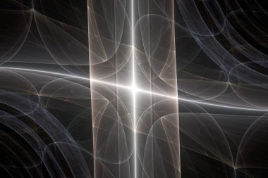 Satır ve şekillerle soyut fraktal arkaplan