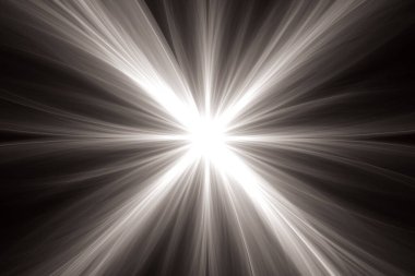 Siyah arkaplanda soyut ışık ışınları.