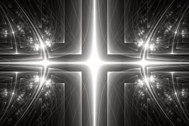 Siyah desenli soyut fraktal arkaplan