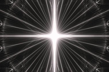 3D soyut teknoloji fraktal arkaplan.