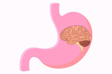 Mide, zihinsel sağlık bağlantısını sembolize ediyor..
