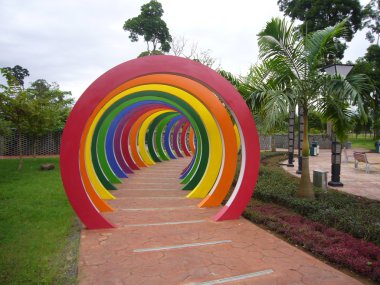 Gökkuşağı geçit tropikal orman