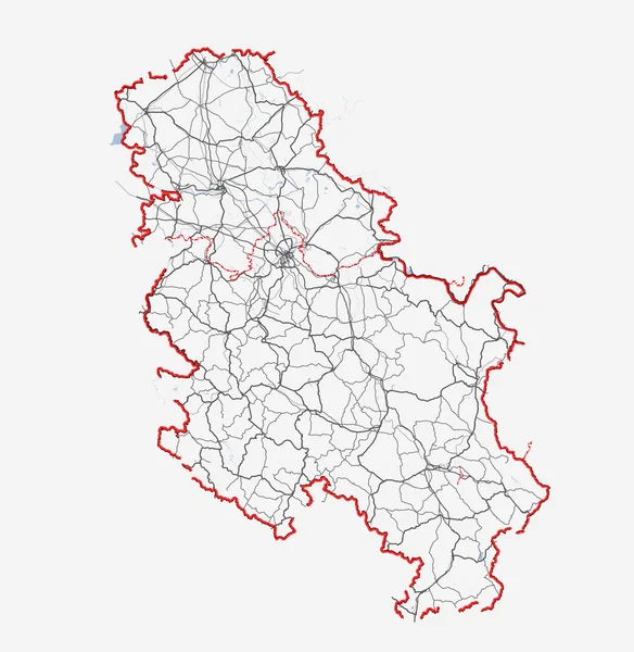 塞尔维亚共和国-矢量地图 — 图库矢量图片