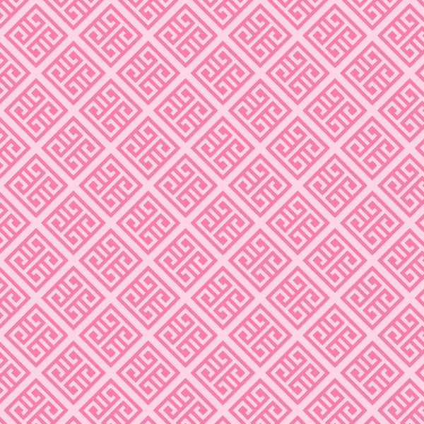 Pembe Yunanca anahtar pürüzsüz desen. Kusursuz geometrik pembe desen
