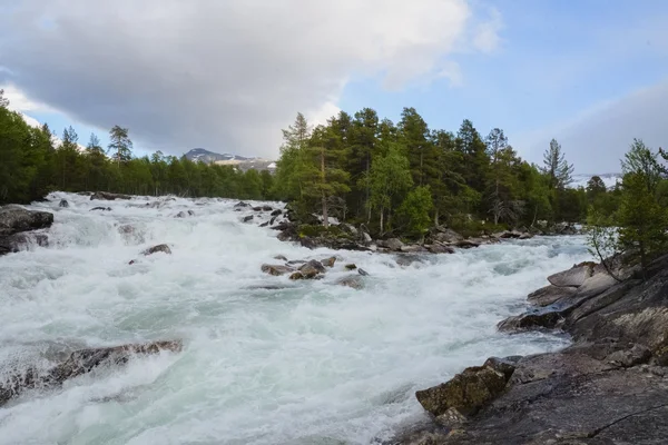 Rio de montanha Noruega — Fotografia de Stock