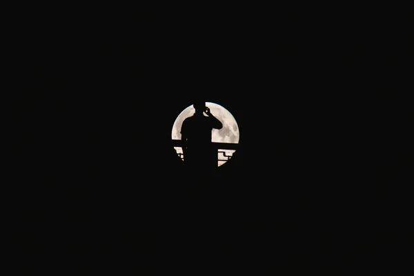 man on the moon background