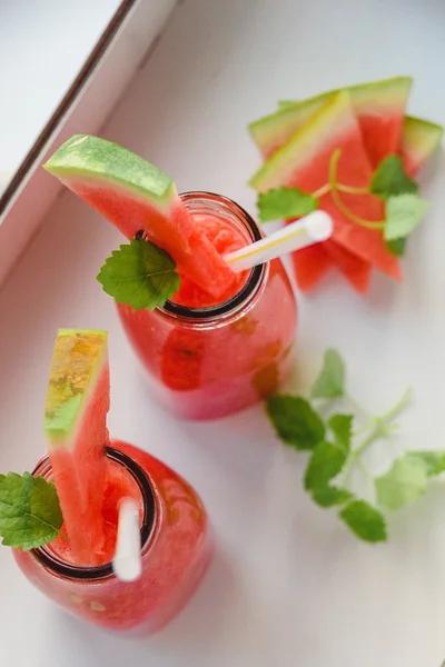 Cocktail di anguria con menta — Foto Stock