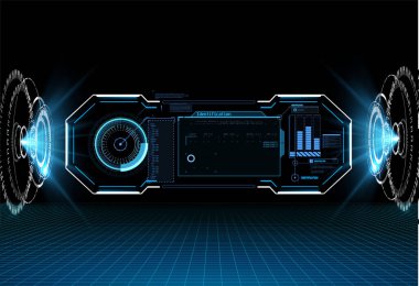 Parmak izi taraması biyometrik tanımlama ile güvenlik erişimi sağlar. Soyut teknoloji geçmişi. Siber güvenlik kavramı. 