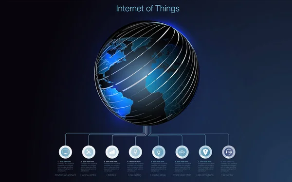 Интернет Вещей Iot Концепция Сетей Подключенных Устройств Digital Network Connections — стоковый вектор
