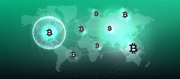 Bitcoin Criptomoneda Símbolo Moneda Cripto Moneda Electrónica Virtual Dinero Internet — Vector de stock