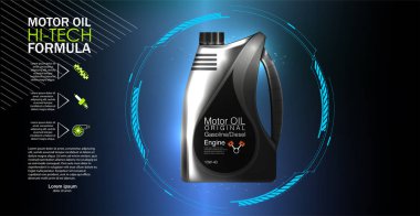 şişe motoru yağı arka planı, vektör illüstrasyonu