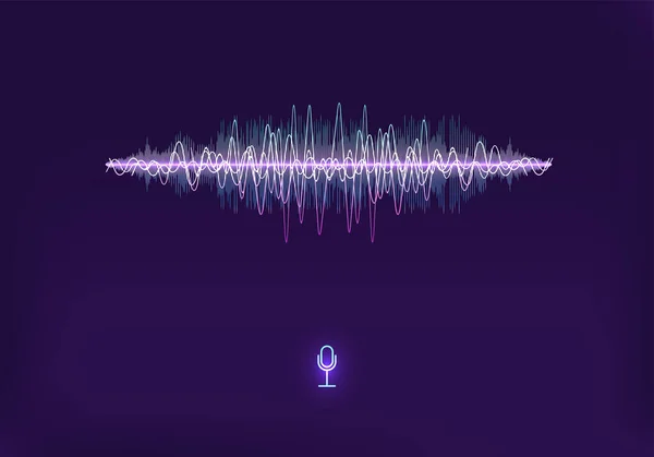 Концепция Футуристической Звуковой Волны Футуристическая Восковая Форма Музыкальная Волна Технология — стоковое фото