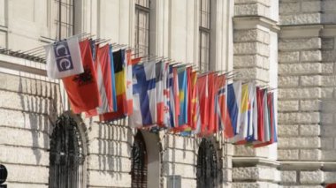 Viyana, Avusturya - 27 Ağustos 2015: Mimarlık, insan ve anıtlar şehir Viyana