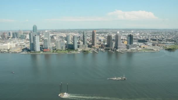Flygfoto över New York City — Stockvideo
