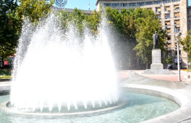 Belgrade, Sırbistan - 15 Ağustos 2016: Nikola Pasic anıt Belgrad, Sırbistan