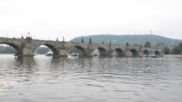 Arkitektur, sevärdheter och turister i Prague city, Tjeckien — Stockvideo