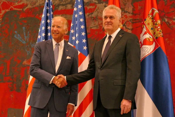 Sırbistan Cumhurbaşkanı Tomislav Nikoliç ve ABD Başkan Yardımcısı Joseph 'Joe' Biden'ın Belgrad'daki toplantısı