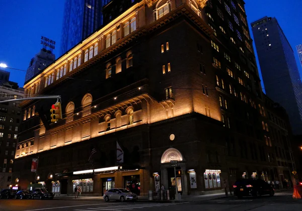 Nova Iorque, EUA. 23 de agosto de 2016. Carnegie Hall, Manhattan, Nova Iorque — Fotografia de Stock